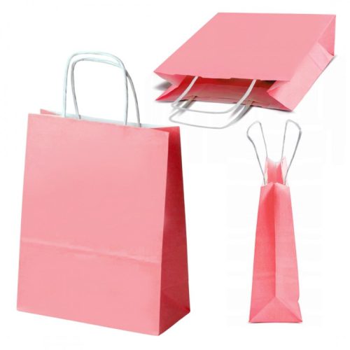 Nagy rózsaszín papírtáska 41 x 31 x 15 cm GF03