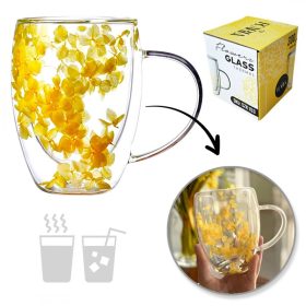   Virágokkal bélelt termosz pohár, hortenzia 300 ml 1 db SZK153