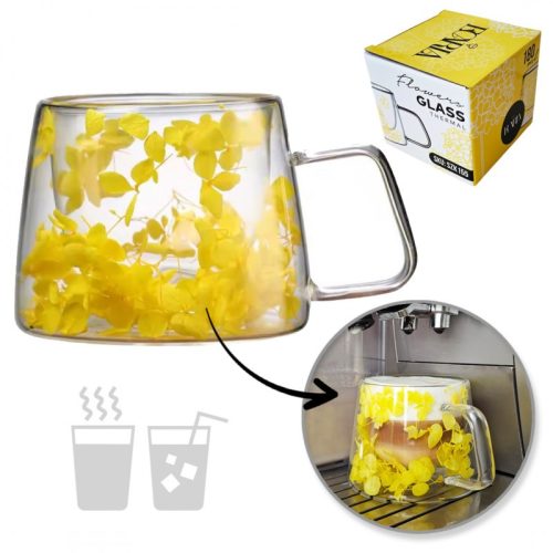 Termopohár virágokkal, hortenziával 180 ml 1 db SZK155