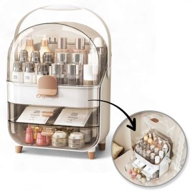   Kozmetikumok, ékszerek rendszerező doboza, fehér 38 x 27 x 18 cm CB73