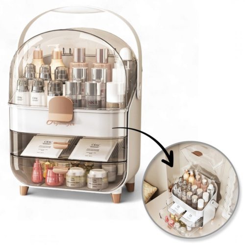 Kozmetikumok, ékszerek rendszerező doboza, fehér 38 x 27 x 18 cm CB73