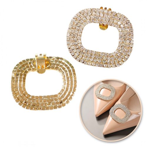 Cipőcsipesz kristályokkal, cirkonokkal, 2 db. KDB51