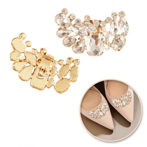 Cipőcsipesz kristályokkal és cirkóniákkal 2 db. KDB55