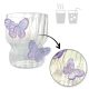 Barázdált pohár, hullámos falakkal, PILLANGÓK lila 260 ml 1 db SZK162