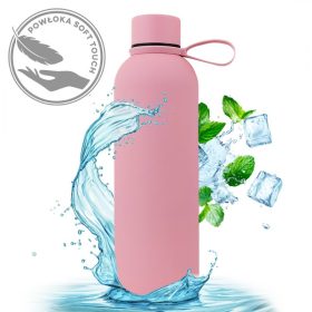   Vizespalack, termosz 500ml, rozsdamentes acél, SOFT TOUCH bevonattal, világos rózsaszín BD46R