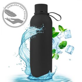   Vizespalack, termosz 500ml, rozsdamentes acél, SOFT TOUCH bevonattal, fekete BD46CZ