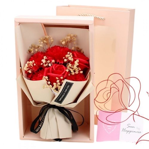 Illatos művirág csokor 6 virágládát tartalmazó dobozban BUK09CZE