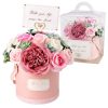 Műrózsa virágcsokor, illatos, dobozban 21x22cm BUK10R