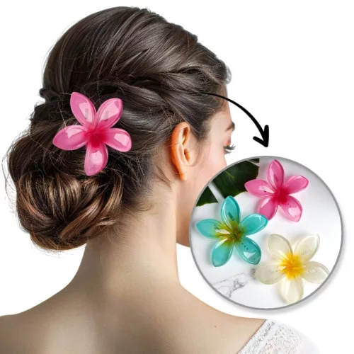 Hajcsat XL CLIPS virágmintás ombre 6 cm SP403