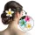 Hajcsat XL CLIPS ombre virágmintás sárga 6 cm SP404