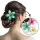Hajcsat XL CLIPS virágmintás ombre kék 6 cm SP405