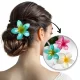 Hajcsat XL CLIPS virágmintás ombre kék 6 cm SP405