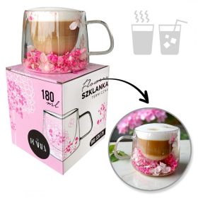 Termo pohár virágokkal, hortenziával 180 ml 1 db SZK175