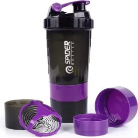   Sport shaker, csavarható üveg fehérjekiegészítőhöz szűrővel 500ML BD55FIO
