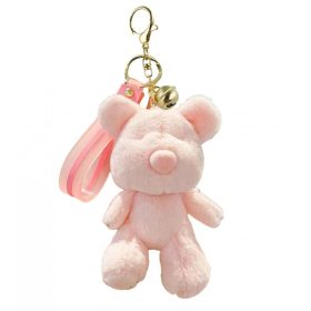 Bolyhos Plüssmackó kulcstartó, plüss rózsaszín BRL359R