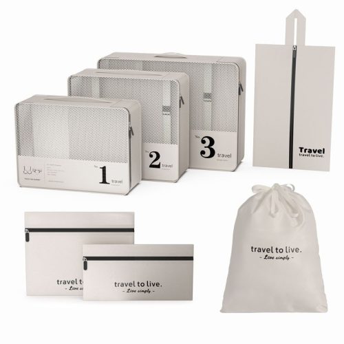 7 darabos kozmetikai táska és szervező utazókészlet KS142K