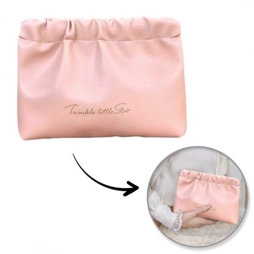 Kozmetikai táska, kozmetikai tasak, betétek, ekológikus bőr M-es méret 16x12cm KS145R