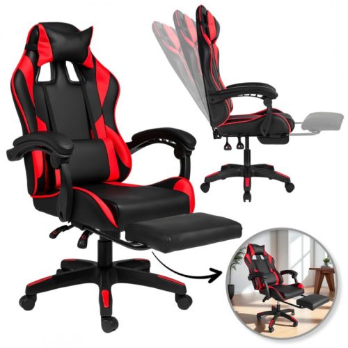 STRIKER ONE forgó gamer szék lábtartóval - KO31CZE