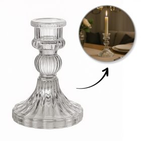 Dekoratív üveg gyertyatartó Glamour 10 cm - SW11