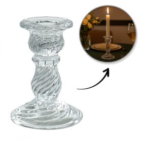 Dekoratív üveg gyertyatartó Glamour 9,5 cm - SW12