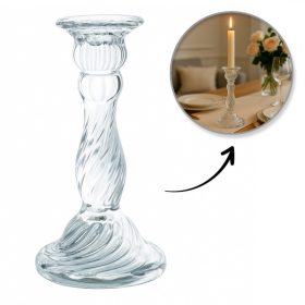 Dekoratív üveg gyertyatartó Glamour 16,5 cm - SW16