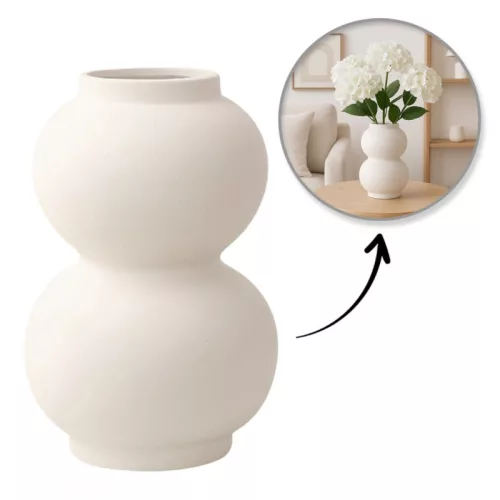 Kerámia váza dobozban, minimalista stílusú 20,5×13,5cm - WAZ05