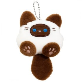 Kulcstartó, nyikorgó, plüss cica farokkal BRL371