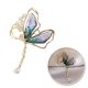 Dekoratív pillangós bross cirkónia kövekkel BZ209
