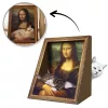 Kaparófás házikó MACSKÁNAK - Mona Lisa képkeret, CAT29 ágy