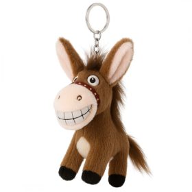 Kulcstartó, plüss szamár farokkal, barna BRL381BR