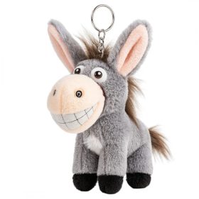 Kulcstartó, plüss szamár farokkal, szürke BRL381SZ