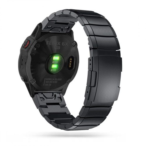 Tech-Protect steelband garmin fenix 5 / 6 / 6 pro / 7  fekete szíj