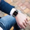 Apple Watch 2 / 3 / 4 / 5 / 6 / SE (42/44 mm) - mágneses ezüst fémszíj