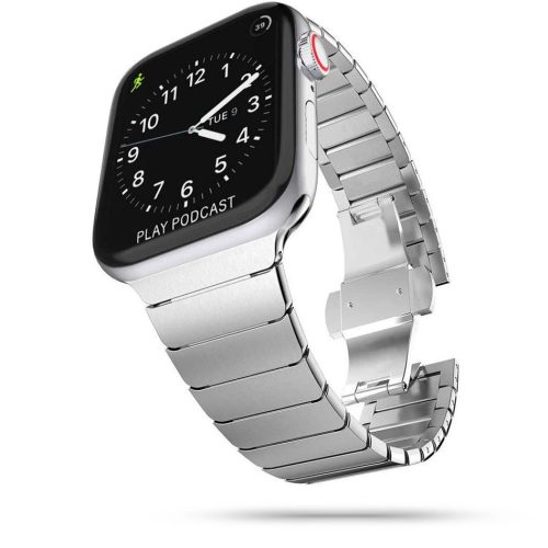 Tech-Protect Linkband Apple Watch 4 / 5 / 6 / 7 / 8 / Se / Ultra (42 / 44 / 45 / 49 Mm) okosóra fém szíj ezüst