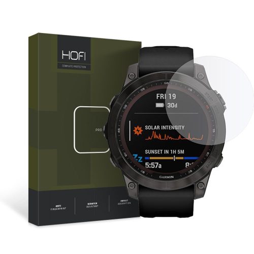 Glass Pro HOFI 9H Garmin Fenix 5/6/6 Pro óravédő üvegfólia, edzett üveg, 0,3 mm, átlátszó