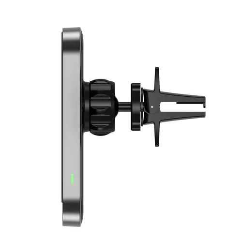 Tech-Protect, CW19, Mágneses autós tartó, szellőzőrácsra rögzíthető, MagSafe kompatibilis, vezeték nélküli töltés, 360 fokos elforgatás, USB-C kábel mellékelve, Fekete