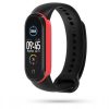 Tech-Protect Icon óraszíj, szilikon, Xiaomi Mi Band 5/6/6 NFC kompatibilis, Black/Red