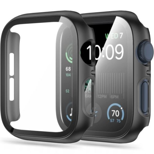 TECH-PROTECT Tok, képernyővédővel, Defense 360, Apple Watch 4/5/6/SE kompatibilis 44 mm, Fekete