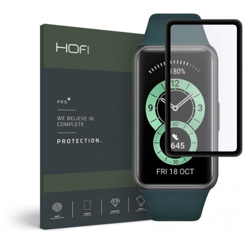 HOFI Hybrid Glass 0.3 mm 7H védőfólia, kompatibilis a Huawei Band 6 készülékkel, fekete