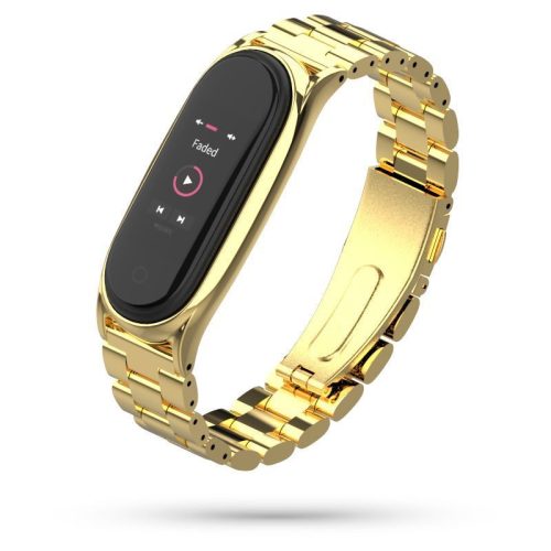 Rozsdamentes acél öv Tech-Protect rozsdamentes Xiaomi Mi Band 5/6/6 NFC Gold