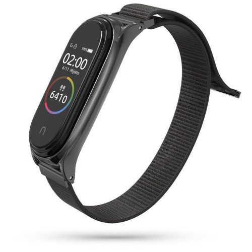 Tech-Protect nylon xiaomi mi smart band 5 / 6 / 6 nfc fekete szíj