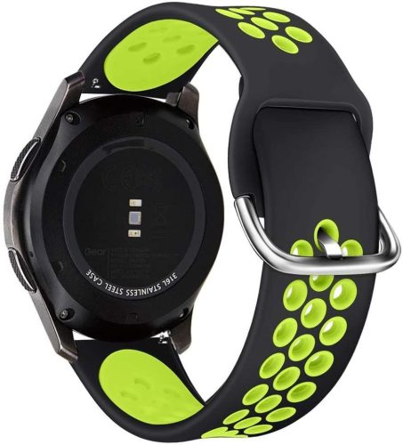 Szilikon szíj Tech-Protect Softband Samsung Galaxy Watch 3 (45mm) fekete/lime