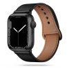 Tech-Protect leatherfit apple watch 4 / 5 / 6 / 7 / 8 / se / ultra (42 / 44 / 45 / 49 mm) fekete szíj