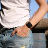 Tech-Protect Leatherfit bőrszíj, Apple Watch 1/2/3/4/5/6 / SE kompatibilis, 42 / 44mm, barna