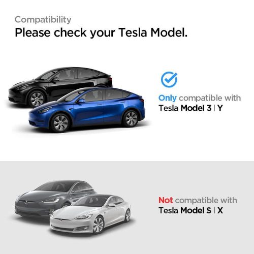 Üvegfólia Spigen GLAS.tR EZ FIT rögzítési rendszerrel kompatibilis a Tesla Model Y / 3 modellel