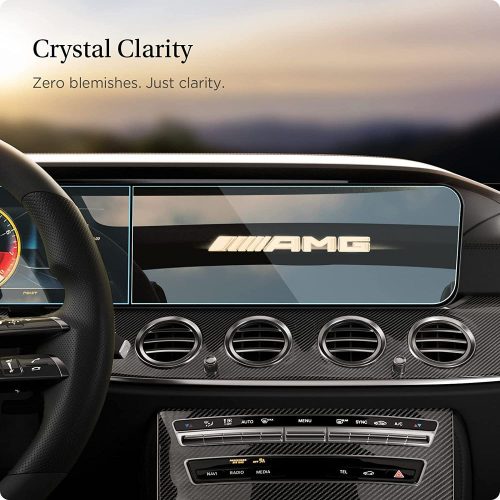 Üvegvédő fólia Spigen GLAS.tR ez Műszerfali képernyőhöz illeszthető Mercedes E-Class 2020/2021