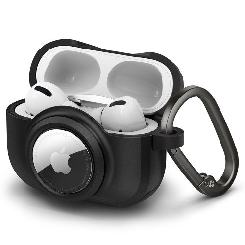 Az Apple AirPods Pro és az AirTag Black készülékekkel kompatibilis Spigen Tag Armor Duo tok