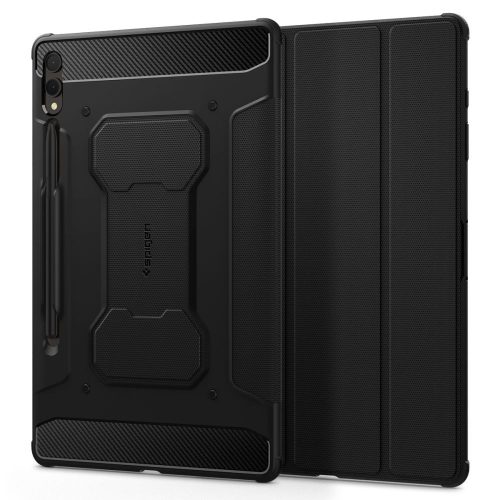 Spigen Rugged Armor "Pro" Galaxy Tab S9+ Plus 12.4 X810 / X816B fekete - tablet tok