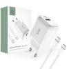 Hálózati töltő TECH-PROTECT C20W, USB/USB-C, Quick Charge 3.0, Power Delivery 20W, USB-C kábel mellékelve, Fehér