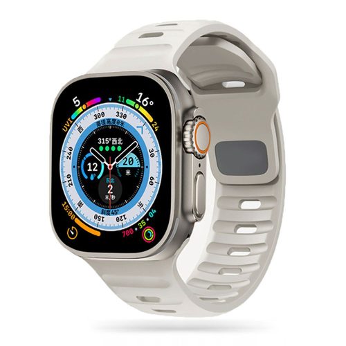 Tech-Protect iconband line apple watch 4 / 5 / 6 / 7 / 8 / se / ultra (42 / 44 / 45 / 49 mm) törtfehér  szíj